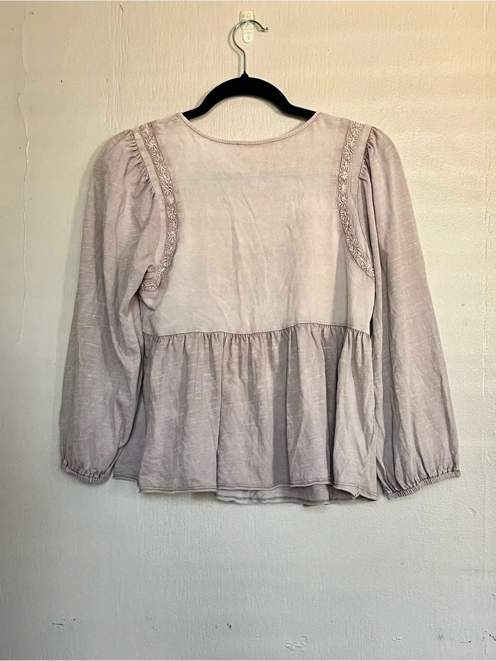 Dusty pink milkmaid peasant aztec patterned top - Picture 4 of 7